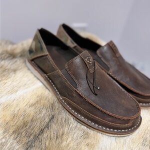 Ariat Men's Dark Brown Leather Loafers